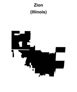 Zion (Illinois) boş ana hat haritası