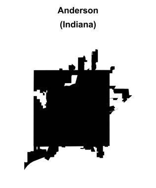 Anderson (Indiana) boş ana hat haritası