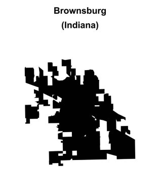 Brownsburg (Indiana) boş ana hat haritası