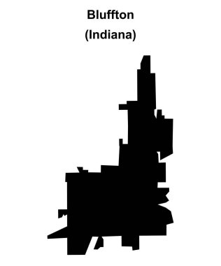 Bluffton (Indiana) boş ana hat haritası