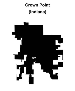 Crown Point (Indiana) boş ana hat haritası