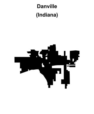 Danville (Indiana) boş ana hat haritası