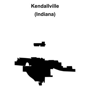 Kendallville (Indiana) boş ana hat haritası