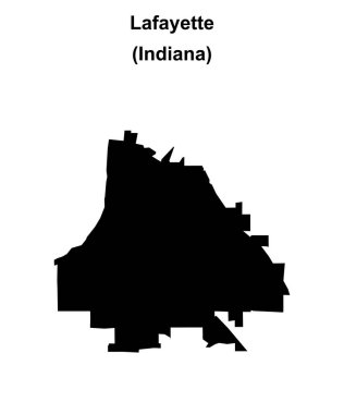 Lafayette (Indiana) boş ana hat haritası