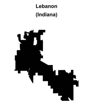 Lübnan (Indiana) boş ana hat haritası
