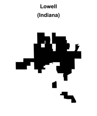 Lowell (Indiana) boş ana hat haritası