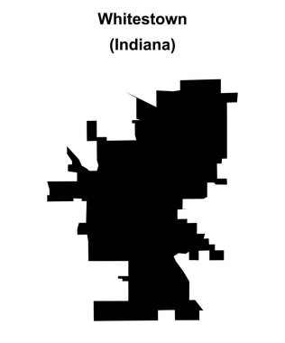 Whitestown (Indiana) boş ana hat haritası