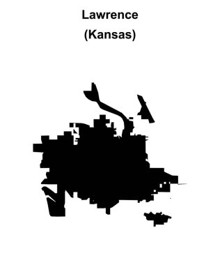Lawrence (Kansas) boş ana hat haritası