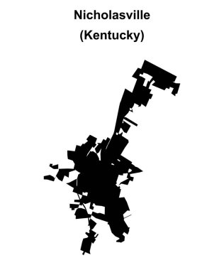 Nicholasville (Kentucky) boş ana hat haritası