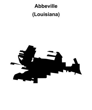 Abbeville (Louisiana) boş ana hat haritası