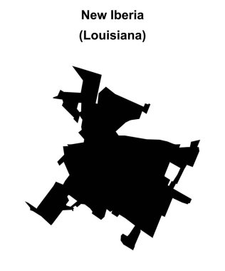 Yeni İberya (Louisiana) boş ana hat haritası