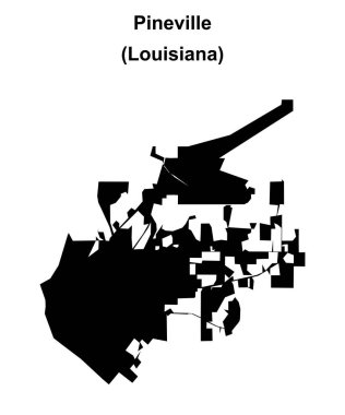 Pineville (Louisiana) boş ana hat haritası