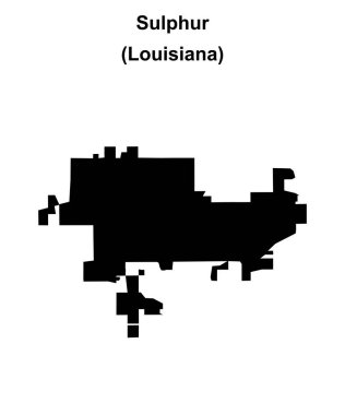 Sülfür (Louisiana) boş dış hat haritası