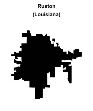 Ruston (Louisiana) boş ana hat haritası