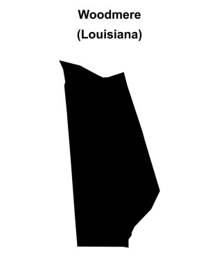 Woodmere (Louisiana) boş ana hat haritası