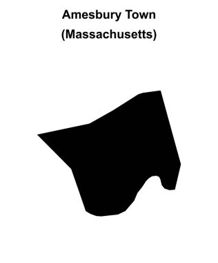 Amesbury Kasabası (Massachusetts) boş ana hat haritası