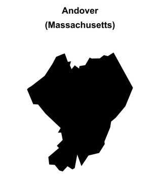 Andover (Massachusetts) boş dış hat haritası