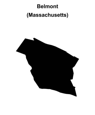Belmont (Massachusetts) boş ana hat haritası