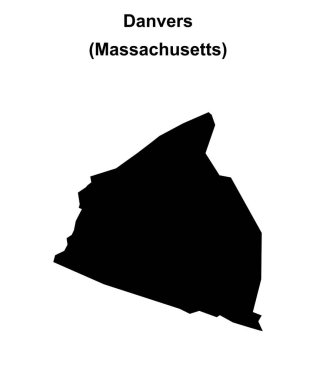 Danvers (Massachusetts) boş dış hat haritası