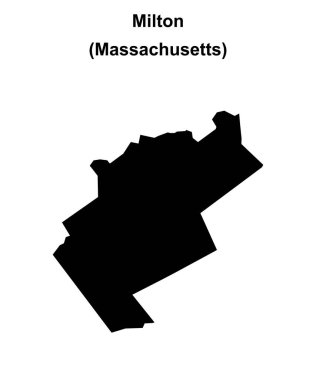 Milton (Massachusetts) boş dış hat haritası