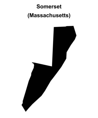 Somerset (Massachusetts) boş dış hat haritası