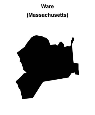Ware (Massachusetts) boş dış hat haritası