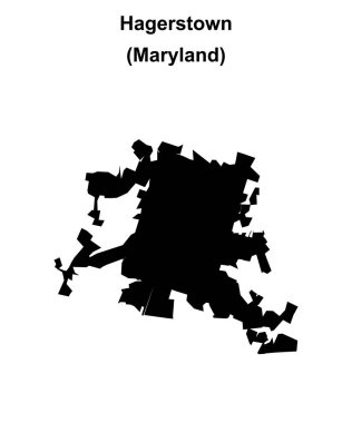 Hagerstown (Maryland) boş ana hat haritası
