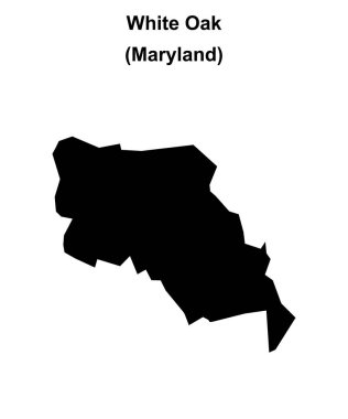 Ak Meşe (Maryland) boş ana hat haritası
