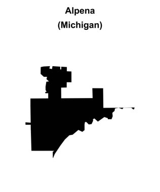 Alpena (Michigan) boş ana hat haritası