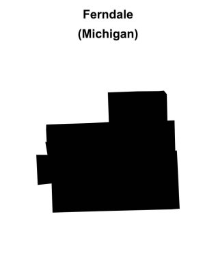 Ferndale (Michigan) boş ana hat haritası