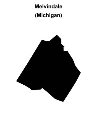 Melvindale (Michigan) boş ana hat haritası