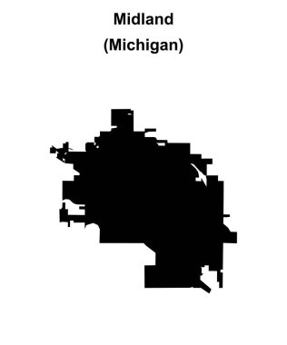 Midland (Michigan) boş ana hat haritası