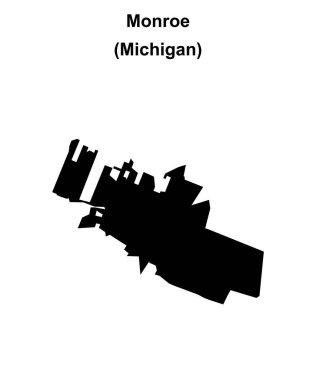 Monroe (Michigan) boş ana hat haritası