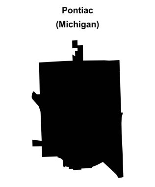 Pontiac (Michigan) boş ana hat haritası
