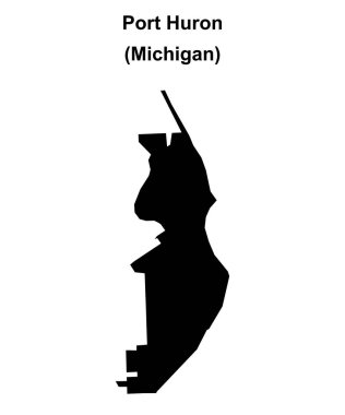 Huron Limanı (Michigan) boş ana hat haritası