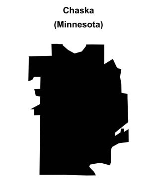 Chaska (Minnesota) blank outline map clipart