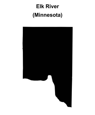 Elk Nehri (Minnesota) boş ana hat haritası