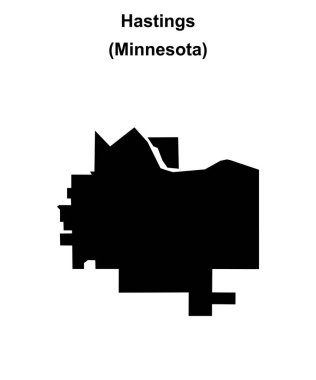 Hastings (Minnesota) boş ana hat haritası