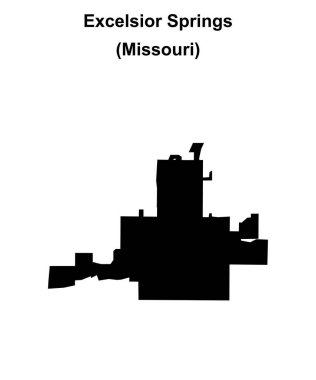 Excelsior Springs (Missouri) blank outline map clipart