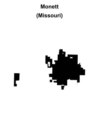 Monett (Missouri) boş ana hat haritası