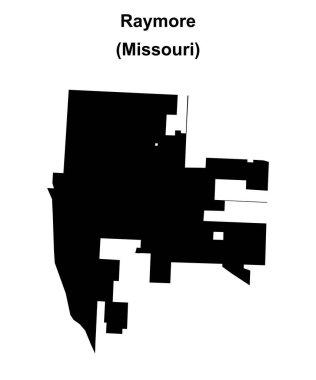 Raymore (Missouri) blank outline map clipart