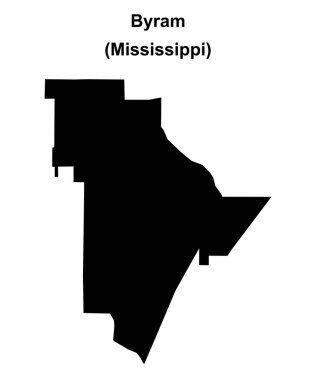 Byram (Mississippi) boş ana hat haritası