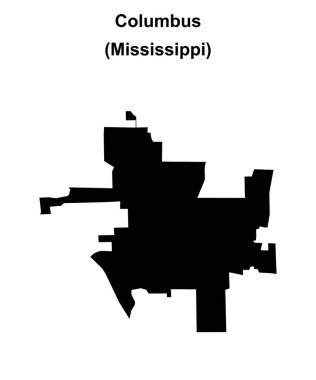 Columbus (Mississippi) boş ana hat haritası