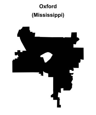 Oxford (Mississippi) boş ana hat haritası