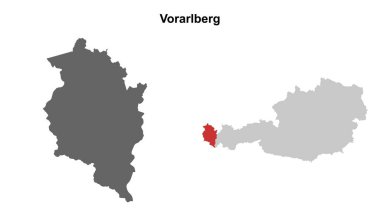 Vorarlberg durumu boş ana hat haritası seti