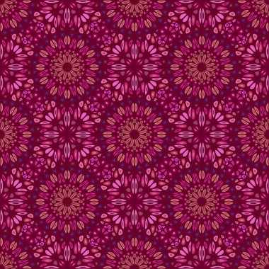 Mandala çiçek desenli tasarım - kusursuz bohem bohem soyut vektör arkaplan çizimi