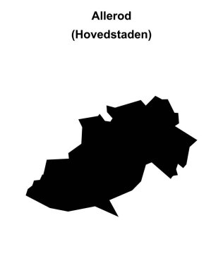 Allerod belediyesinin boş dış hat haritası