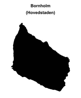 Bornholm belediyesi boş ana hat haritası