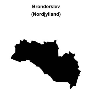 Bronderslev belediyesi boş ana hat haritası