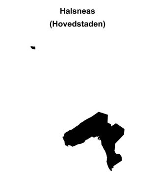 Halsneas belediyesi boş ana hat haritası